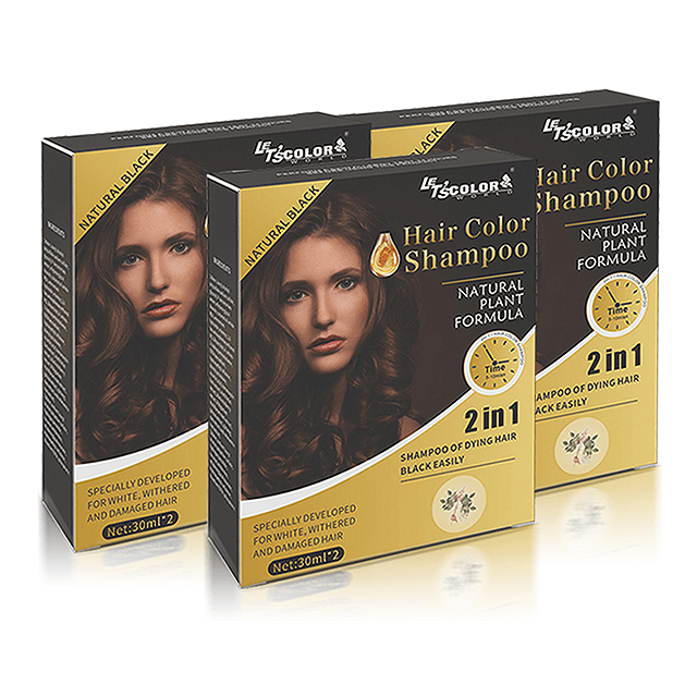 Champú tinte pelo 2 en 1 aceitunas negras herbales 30ml